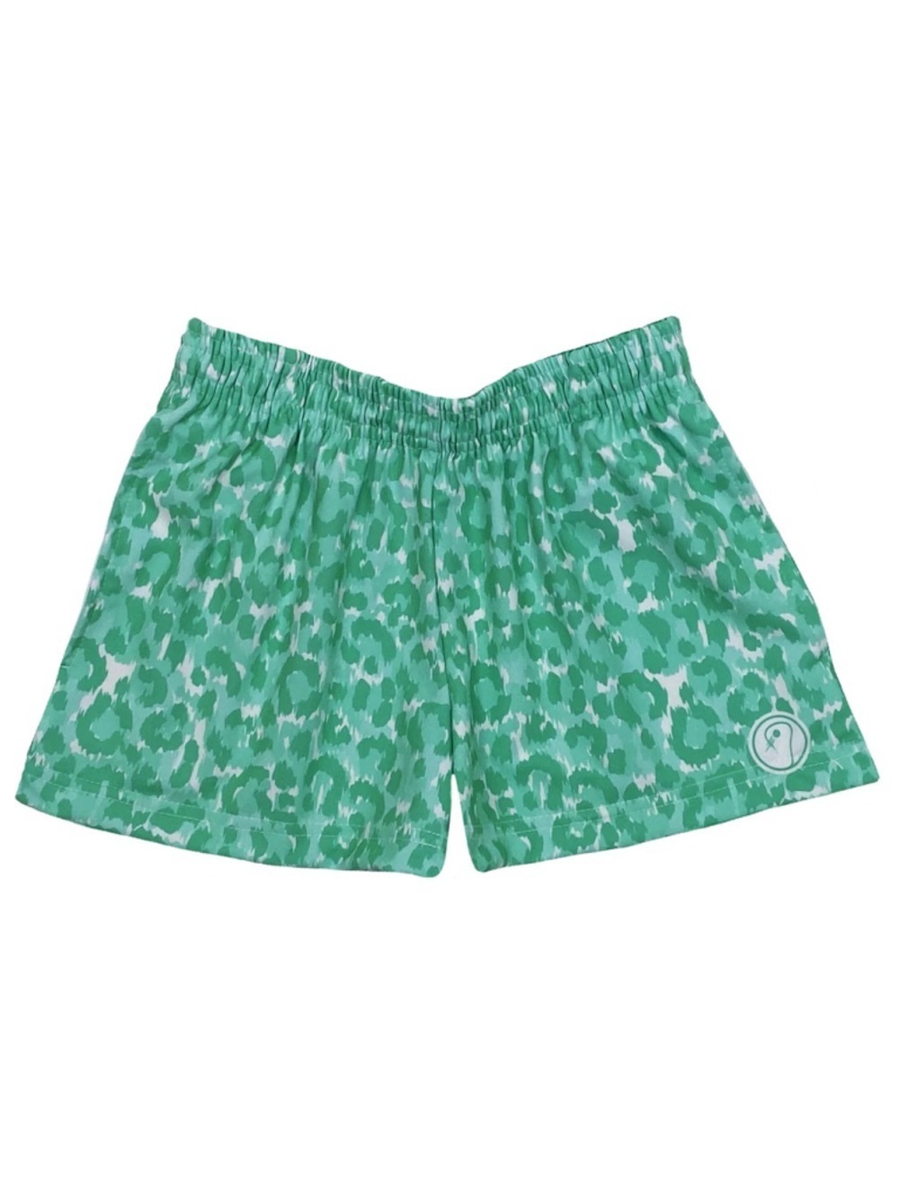 LAX SO HARD Girls Green Leopard Shorts Size L EUC